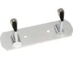 Hornbach Hakenleiste mit 2 Haken eloxiert/verchromt L 125 mm x B 38 mm x H 50 mm