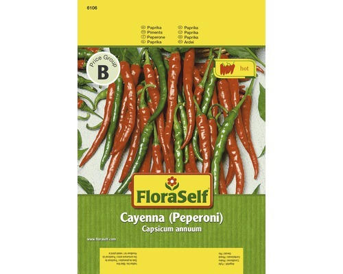 Paprika 'Cayenna (Peperoni)' FloraSelf samenfestes Saatgut Gemüsesamen