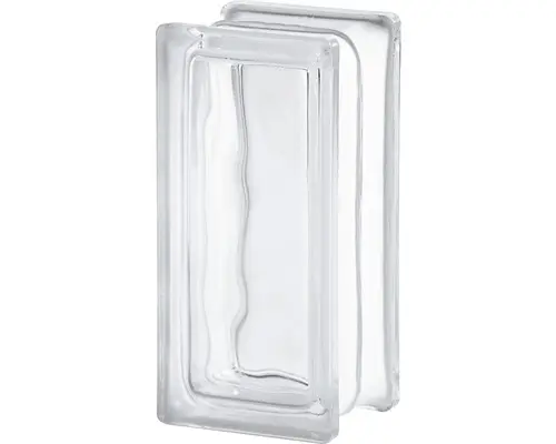 Glasbaustein Wolke weiß 19x9x8cm Halbstein