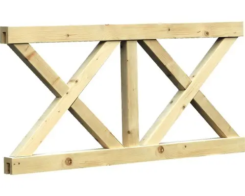 Brüstung Andreaskreuz SKAN HOLZ 170 x 84 cm, Douglasie, natur