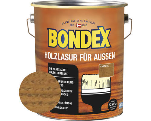 Holzschutz-Lasur Bondex kastanie 4 l