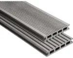 Hornbach Konsta WPC Terrassendiele Futura Hohlkammerprofil gebürstet 26x145 mm (Meterware ab 1,00 m bis max. 6,00 m) graubraun