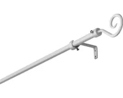 Vorhangstangen Set Schnecke weiß 100-200 cm Ø 13/16 mm