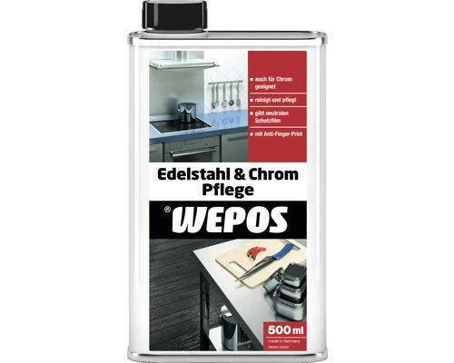 Edelstahl- und Chrom Pflege Wepos 0,5 L