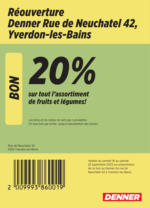 Denner Denner Yverdon-les-Bains Réouverture - au 23.09.2023