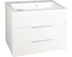 Waschbeckenunterschrank Fackelmann Style 59x79,5x49 cm ohne Waschbecken mit 2 Schubladen weiß