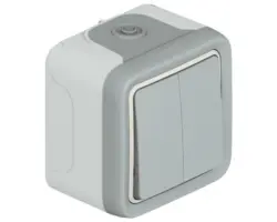 Serienwippschalter LEG FR/AP grau