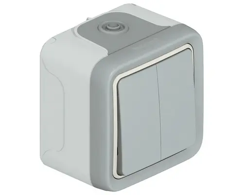 Serienwippschalter LEG FR/AP grau