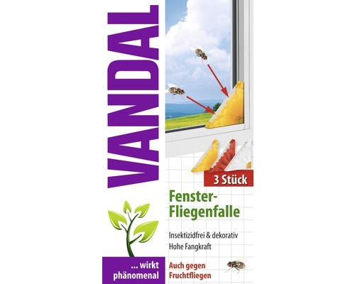 Fenster-Fliegenfalle VANDAL, 3 Stk