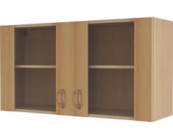 Glashängeschrank Flex Well Ischia/Nano Nano Buche-Dekor 100x54x32 cm mit Drehtür