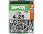 Hornbach Spax Universalschraube Senkkopf Stahl gehärtet T 20, Holz-Vollgewinde 4x25 mm, 100 Stück