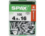 Hornbach Spax Universalschraube Senkkopf Stahl gehärtet T 20, Holz-Vollgewinde 4,5x16 mm, 100 Stück