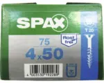 Hornbach Spax Universalschraube, Edelstahl A2, Senkkopf T 20, Holz-Teilgewinde, 4x50 mm, 75 Stück