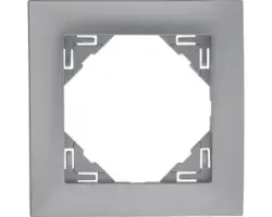 Rahmen 1-fach Logus silber alu