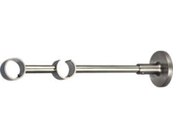 Wandträger wire track 2-läufig für Rivoli edelstahl-optik Ø 20 mm 20 cm lang