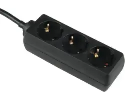 Steckdosenleiste 3-fach H05VV-F3G1,5 schwarz 3,0 m