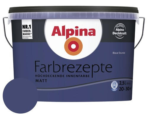 Alpina Wandfarbe Farbrezepte Blaue Stunde 2,5 l