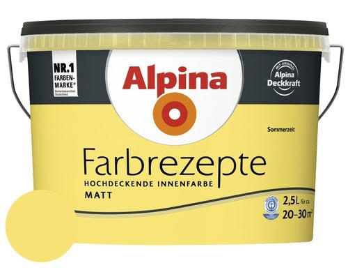 Alpina Wandfarbe Farbrezepte Sommerzeit 2,5 l