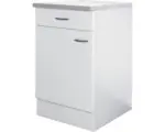 Hornbach Unterschrank Flex Well Palmaria/Wito weiß 50x85x60 cm mit Drehtür