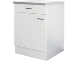 Unterschrank Flex Well Palmaria/Wito weiß 60x85x60 cm mit Drehtür