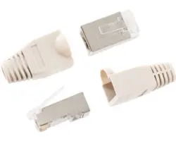 Westernstecker (RJ45) 8-polig, grau, 1 Stk.