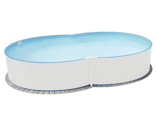 Einbaupool Stahlwandpool-Set Planet Pool Solo oval 625x360x150 cm inkl. Einbauskimmer