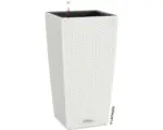 Hornbach Pflanzvase Lechuza Cubico Cottage Kunststoff 30x30x56 cm weiß inkl. Erdbewässerungssystem