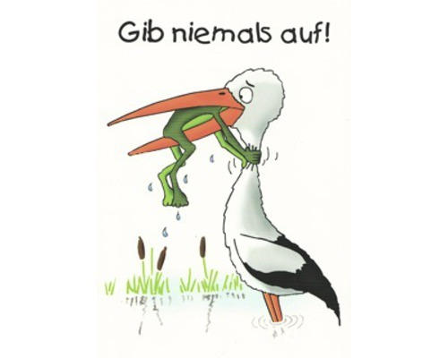 Postkarte Gib niemals auf! 10,5x14,8 cm