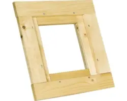 Einzelfenster für Gartenhaus beliebige Wandstärke SKAN HOLZ feststehend 40x40 cm, natur