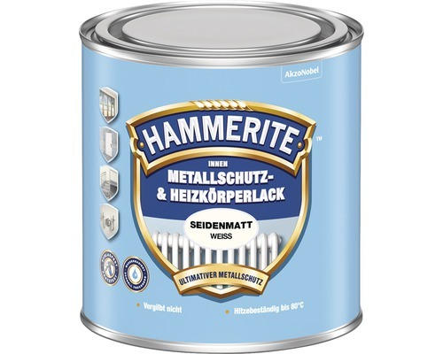 HAMMERITE Metallschutz- und Heizkörperlack auf Wasserbasis matt weiß 500 ml