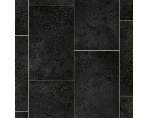 PVC Vaila Fliese schwarz 300 cm breit (Meterware)