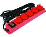 Hornbach Steckdosenleiste 5-fach IP44 Schalter 3G1,5 rot 4,5 m