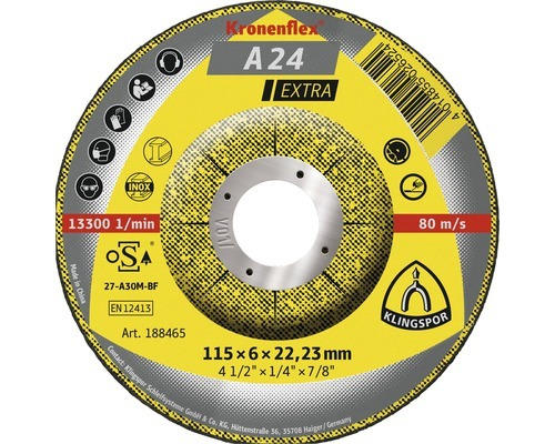 Schruppscheibe Klingspor A 24 Extra Ø 115x22,23 mm