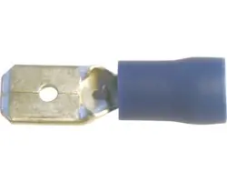 Flachsteckzunge blau 6,3 mm, 100 Stück