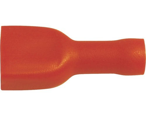 Flachsteckhülse rot 6,3 mm, 100 Stück