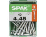 Hornbach Spax Universalschraube Senkkopf Stahl gehärtet T 20, Holz-Teilgewinde 4x45 mm, 40 Stück