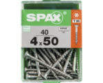 Hornbach Spax Universalschraube Senkkopf Stahl gehärtet T 20, Holz-Teilgewinde 4x50 mm, 40 Stück