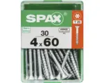 Hornbach Spax Universalschraube Senkkopf Stahl gehärtet T 20, Holz-Teilgewinde 4x60 mm, 30 Stück