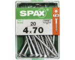 Hornbach Spax Universalschraube Senkkopf Stahl gehärtet T 20, Holz-Teilgewinde 4x70 mm, 20 Stück