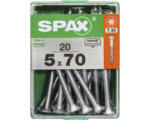 Hornbach Spax Universalschraube Senkkopf Stahl gehärtet T 20, Holz-Teilgewinde 5x70 mm, 20 Stück