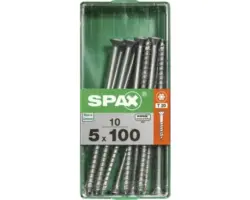 Spax Universalschraube Senkkopf Stahl gehärtet T 20, Holz-Teilgewinde 5x100 mm, 10 Stück