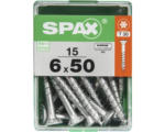 Hornbach Spax Universalschraube Senkkopf Stahl gehärtet T 30, Holz-Teilgewinde 6x50 mm, 15 Stück