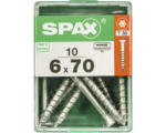 Hornbach Spax Universalschraube Senkkopf Stahl gehärtet T 30, Holz-Teilgewinde 6x70 mm, 10 Stück