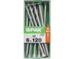 Hornbach Spax Universalschraube Senkkopf Stahl gehärtet T 30, Holz-Teilgewinde 6x120 mm, 10 Stück