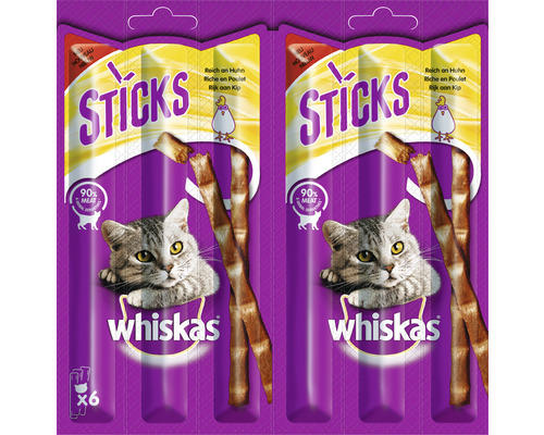 Katzensnack Whiskas Sticks Reich an Huhn 6 Stück