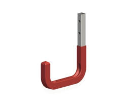 Alfer Wandhaken gummiert T 115 x H 140 mm, Stahl verzinkt rot