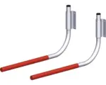 Hornbach Alfer Universal-Fahrradhalter gummiert T 550 x H 270 mm, Aluminium blank, 2 Stück