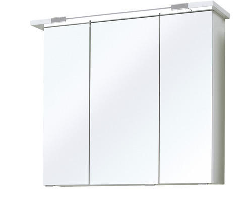 LED-Spiegelschrank Pelipal Fano II 3-türig 75x72x20 cm weiß