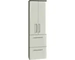 Hornbach Midischrank Pelipal Sera 123x35x33 cm weiß/graphit struktur quer