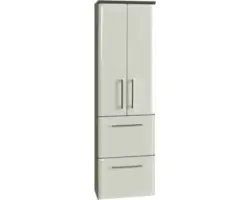 Midischrank Pelipal Sera 123x35x33 cm weiß/graphit struktur quer